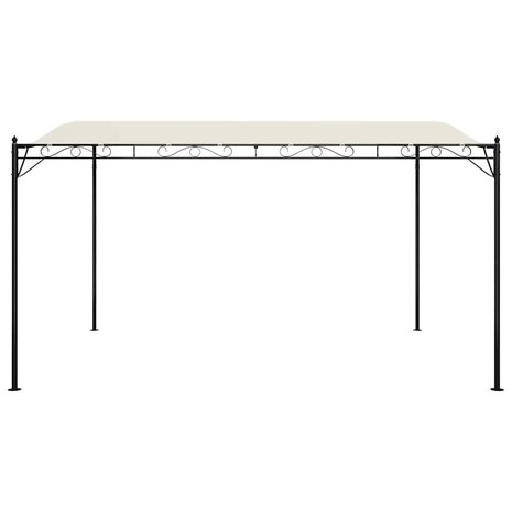 Luifel 4x3 m 180 g/m² stof en staal crèmekleurig