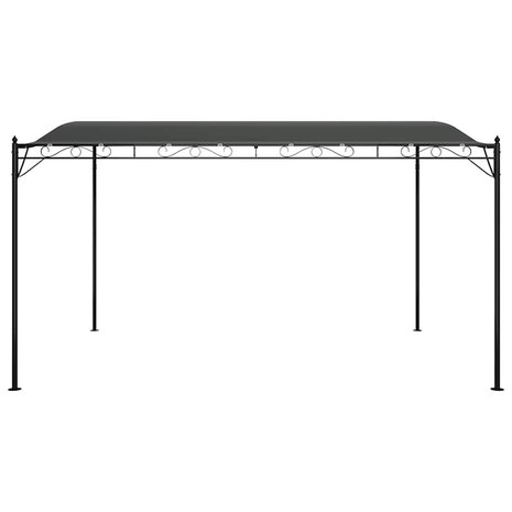 Luifel 4x3 m 180 g/m² stof en staal antracietkleurig