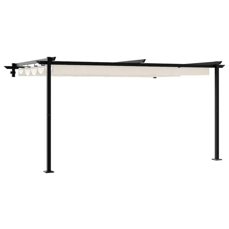 Wandgemonteerde Pergola Crème Staal