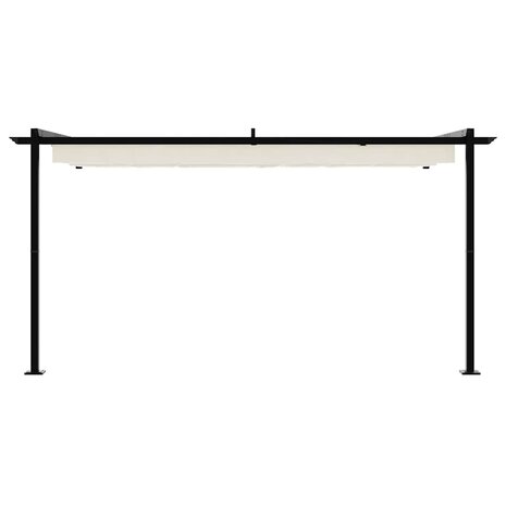 Wandgemonteerde Pergola Crème Staal