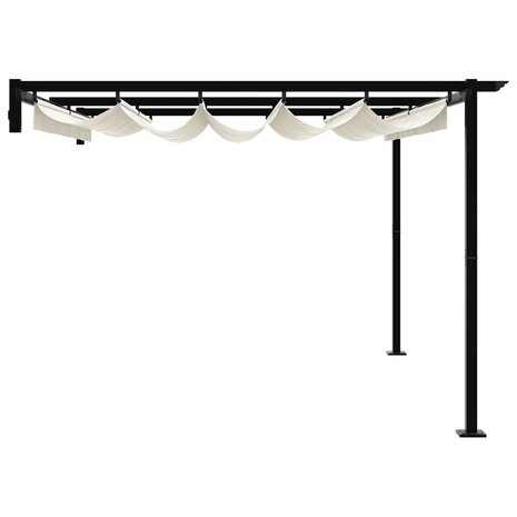 Wandgemonteerde Pergola Crème Staal