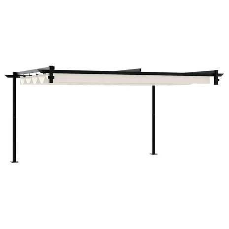 Wandgemonteerde Pergola Crème Staal