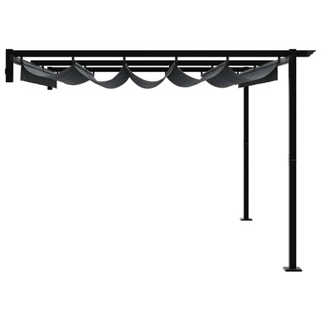 Wandgemonteerde Pergola Antraciet Staal