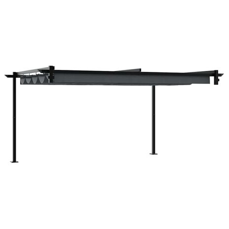 Wandgemonteerde Pergola Antraciet Staal