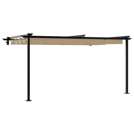 Wandgemonteerde Pergola Taupe Staal
