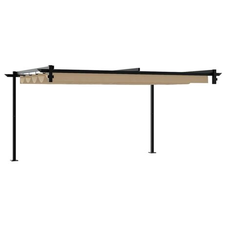 Wandgemonteerde Pergola Taupe Staal