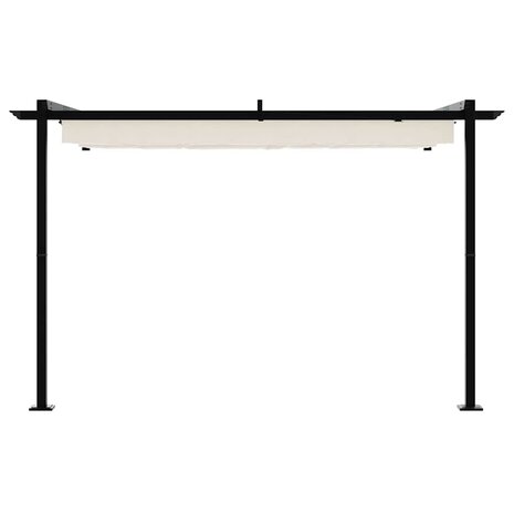 Wandgemonteerde Pergola Crème Staal