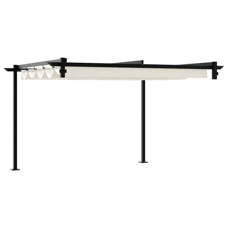 Wandgemonteerde Pergola Crème Staal