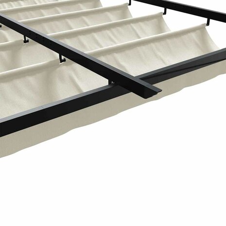 Wandgemonteerde Pergola Crème Staal