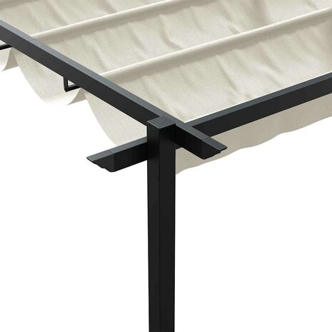 Wandgemonteerde Pergola Crème Staal