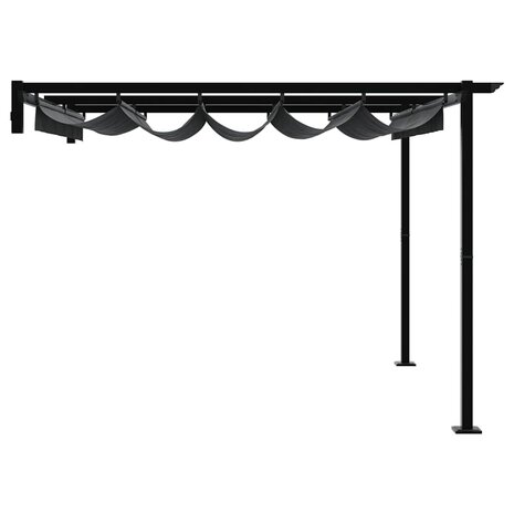 Wandgemonteerde Pergola Antraciet Staal