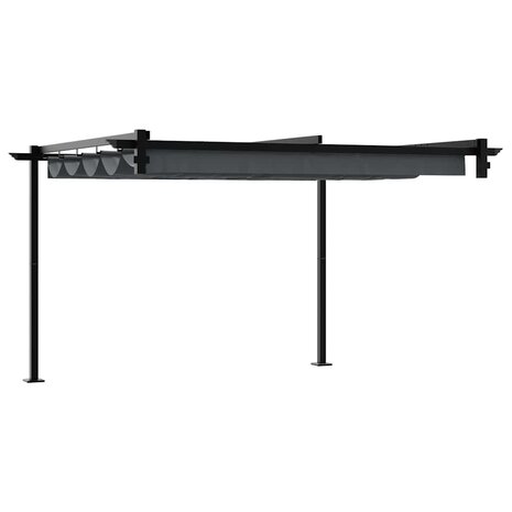 Wandgemonteerde Pergola Antraciet Staal