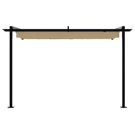 Wandgemonteerde Pergola Taupe Staal