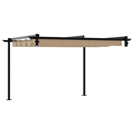 Wandgemonteerde Pergola Taupe Staal