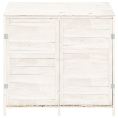 Tuinschuur 102x52x112 cm massief vurenhout wit