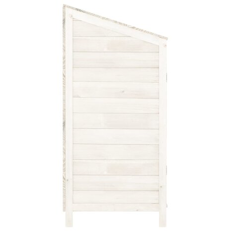 Tuinschuur 102x52x112 cm massief vurenhout wit