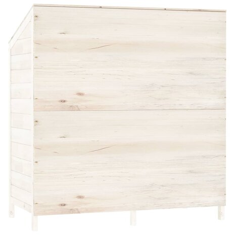 Tuinschuur 102x52x112 cm massief vurenhout wit