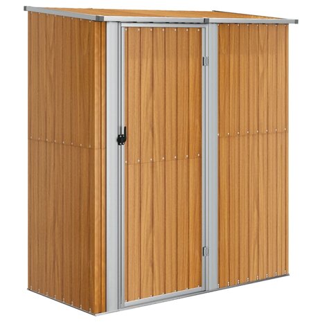 Tuinschuur 180,5x97x209,5 cm gegalvaniseerd staal bruin