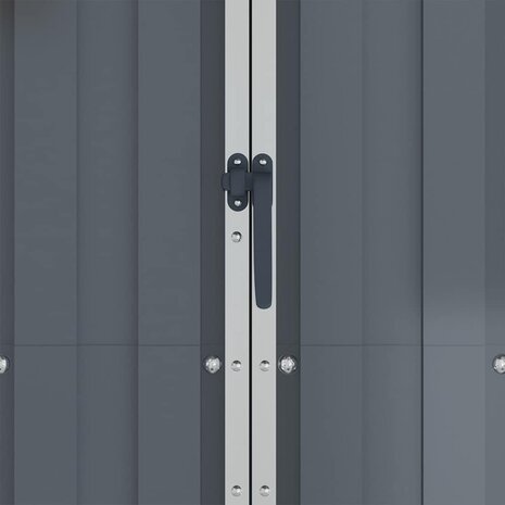 Tuinschuur 116x45x175 cm gegalvaniseerd staal grijs