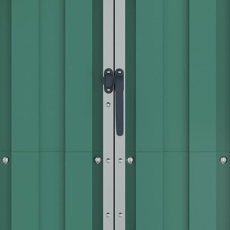 Tuinschuur 116x45x175 cm gegalvaniseerd staal groen