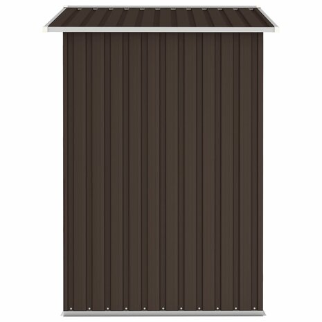 Tuinschuur 205x129x183 cm gegalvaniseerd staal bruin