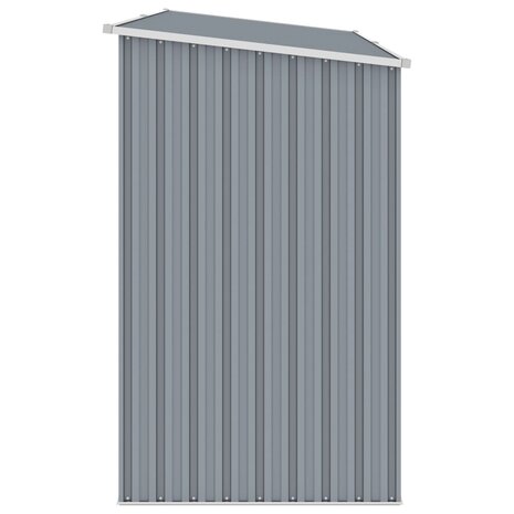 Brandhoutschuur 245x98x159 cm gegalvaniseerd staal grijs