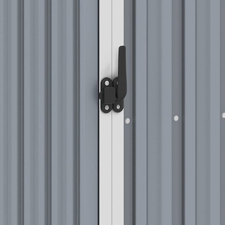 Brandhoutschuur 245x98x159 cm gegalvaniseerd staal grijs