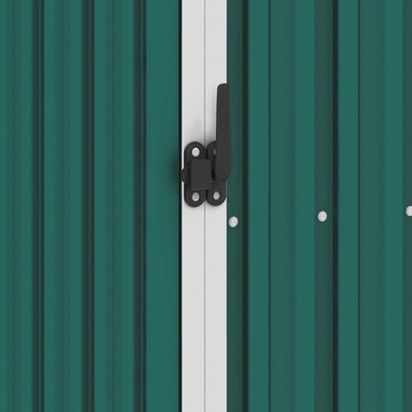 Brandhoutschuur 245x98x159 cm gegalvaniseerd staal groen