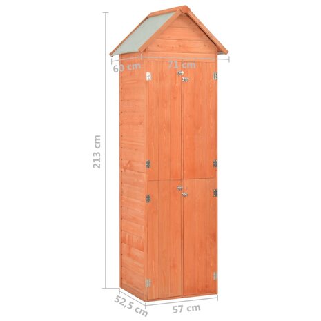 Tuinberging 71x60x213 cm hout