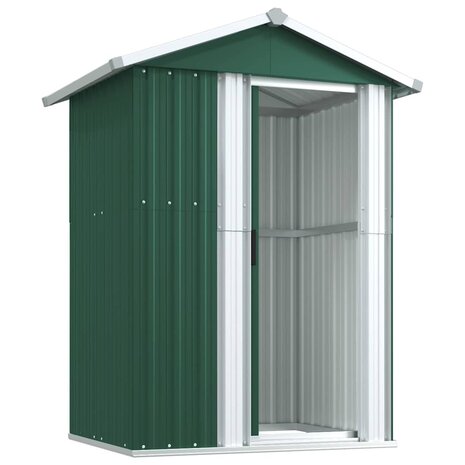 Tuinschuur 126x97,5x177 cm gegalvaniseerd staal groen