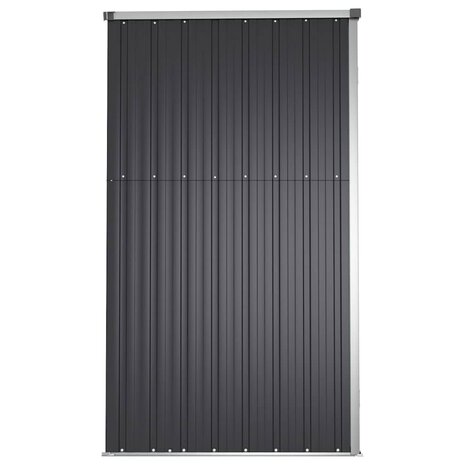 Tuinschuur 225x89x161 cm gegalvaniseerd staal antracietkleurig