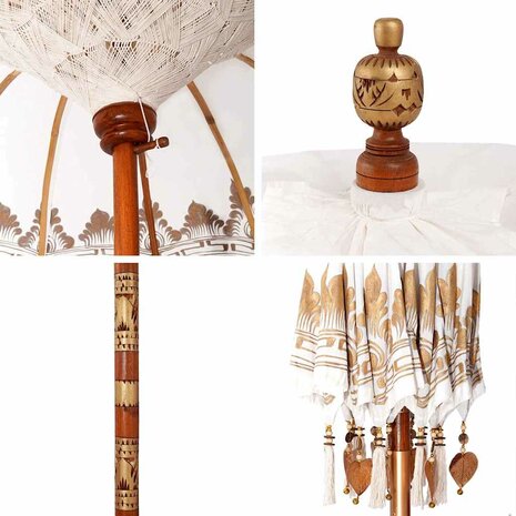 Balinese Parasol Crème (180-190) x 260 cm
