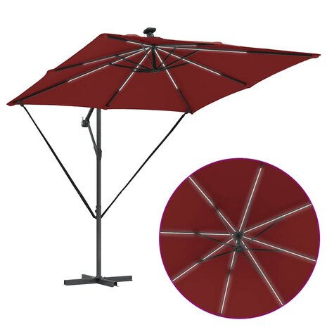 Cantilever Banana Parasol Terracotta 249 x 249 x 250 cm