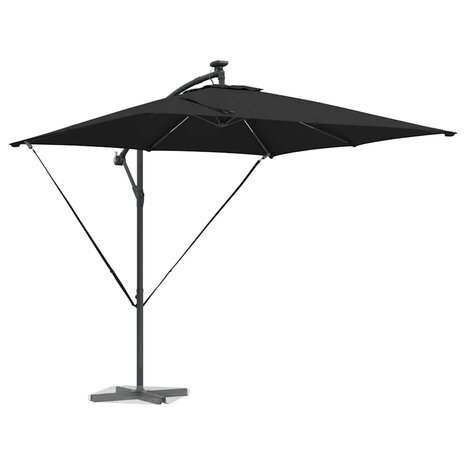 Cantilever Banana Parasol Zwart 249 x 249 x 250 cm