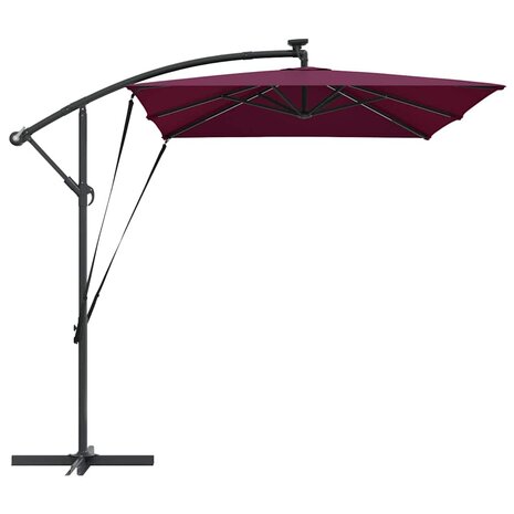 Cantilever Banana Parasol Bordeauxrood 294 x 200 x 254 cm
