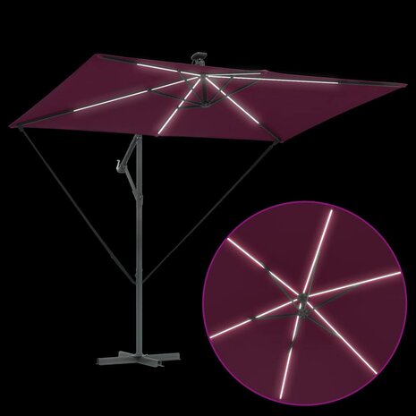 Cantilever Banana Parasol Bordeauxrood 294 x 200 x 254 cm