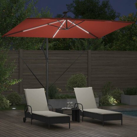 Cantilever Banana Parasol Terracotta 294 x 200 x 254 cm