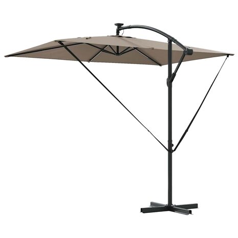 Cantilever Banana Parasol Taupe 294 x 200 x 254 cm