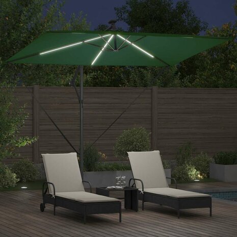 Cantilever Banana Parasol Groen 294 x 200 x 254 cm