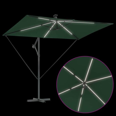 Cantilever Banana Parasol Groen 294 x 200 x 254 cm