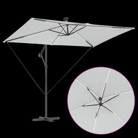 Cantilever Banana Parasol Zand 294 x 200 x 254 cm
