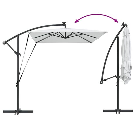 Cantilever Banana Parasol Zand 294 x 200 x 254 cm
