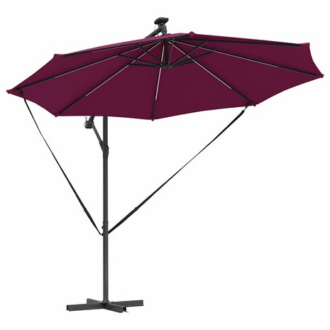 Cantilever Banana Parasol Bordeauxrood 294 x 294 x 248 cm