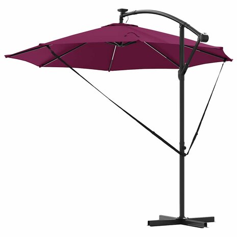 Cantilever Banana Parasol Bordeauxrood 294 x 294 x 248 cm