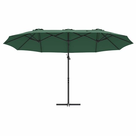 Tuin Cantilever Parasol Groen 372 x 198 x 243 cm