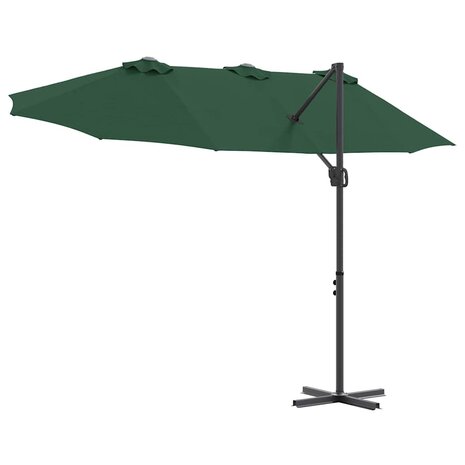 Tuin Cantilever Parasol Groen 372 x 198 x 243 cm