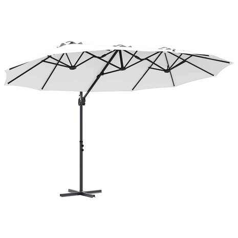 Tuin Cantilever Parasol Zand 372 x 198 x 243 cm