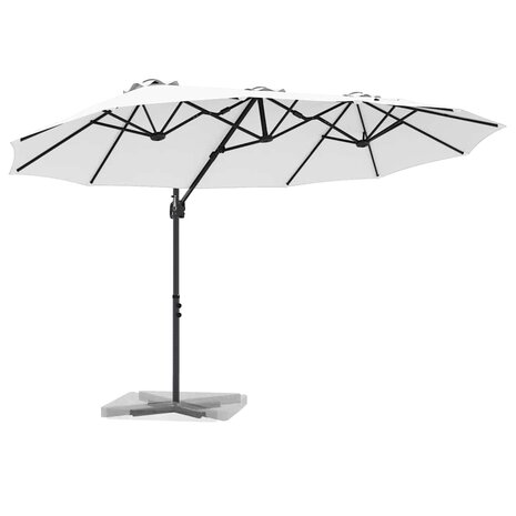 Tuin Cantilever Parasol Zand 372 x 198 x 243 cm