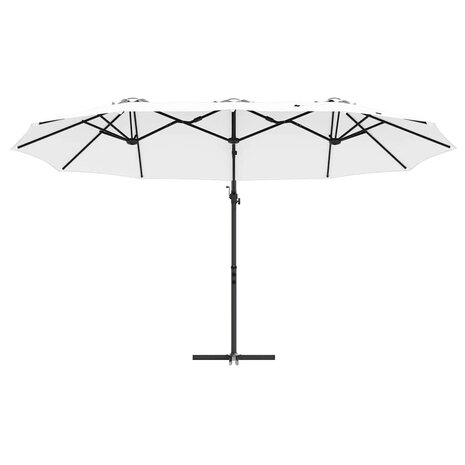 Tuin Cantilever Parasol Zand 372 x 198 x 243 cm