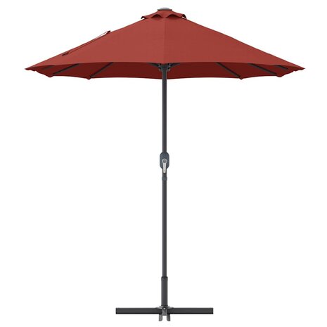 Tuinparasol Terracotta 370 x 197 x 239 cm Poedergecoat staal